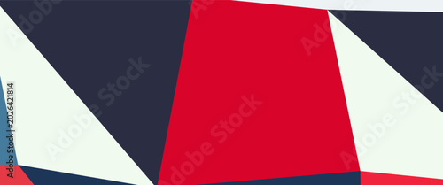 Abstract Geometric Red and Blue Triangular Pattern Background