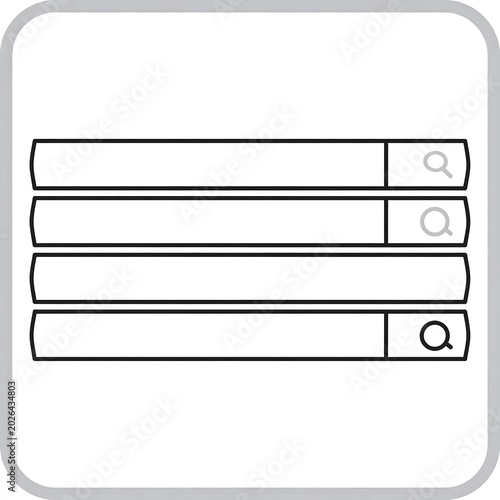 Stacked search bar interface with magnifying glass icons