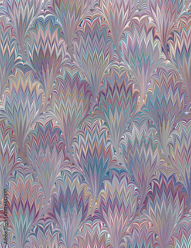 Thistle Pattern Marbling Background