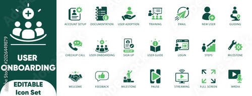 Canvas-taulu User onboarding icon set