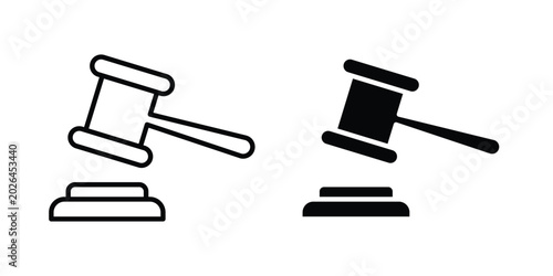 Tableau sur toile Auction icon - web black vector design.