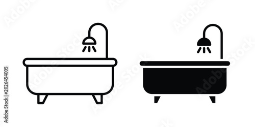 Bild auf Leinwand Bath icon - web black vector design.