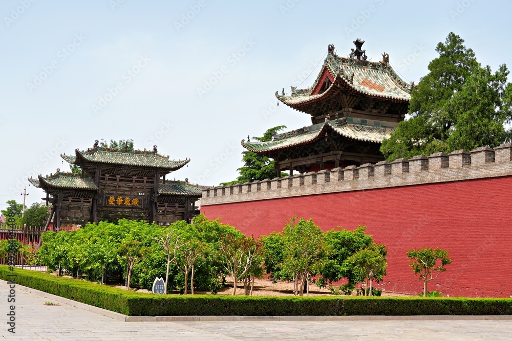 Fototapeta premium Haizhou Guandi Temple (Haizhou Ancestral Temple of Guandi), Yuncheng, Shanxi, China