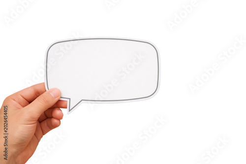 hand holding a blank business card