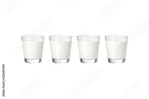 glass of milk isolated