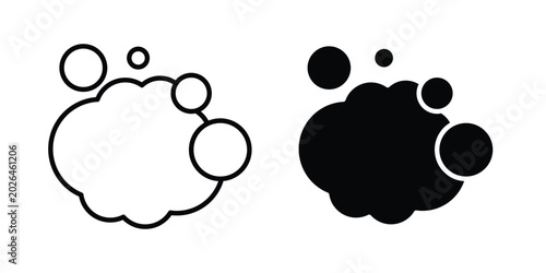 Bild auf Leinwand Foam icon - web black vector design.