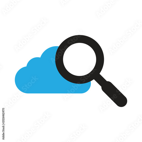 Cloud Data Search Storage Icon