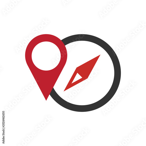 Modern Navigation Compass Pointer Icon