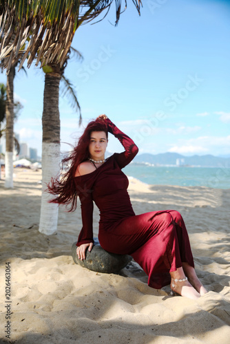 young woman on the beach
