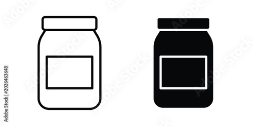 Bilde på lerret Jar icon - web black vector design.