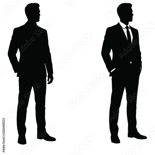 silhouette of business man