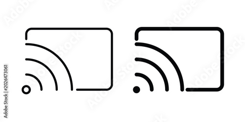 Screencast icon - web black vector design.