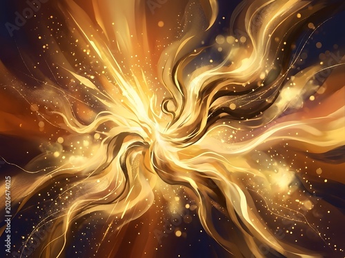 Golden_Flash_Glow_Abstract_Illustratation 