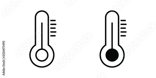 Schilderij op canvas Temperature icon - web black vector design.
