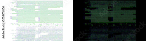 фотографія Green CRT scanline glitch effect isolated on transparent background