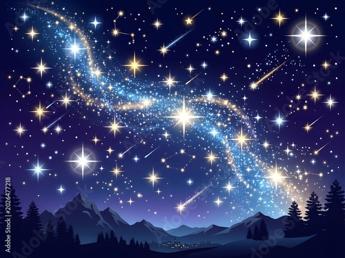 Bright_Twinkling_Stars_Vector 2