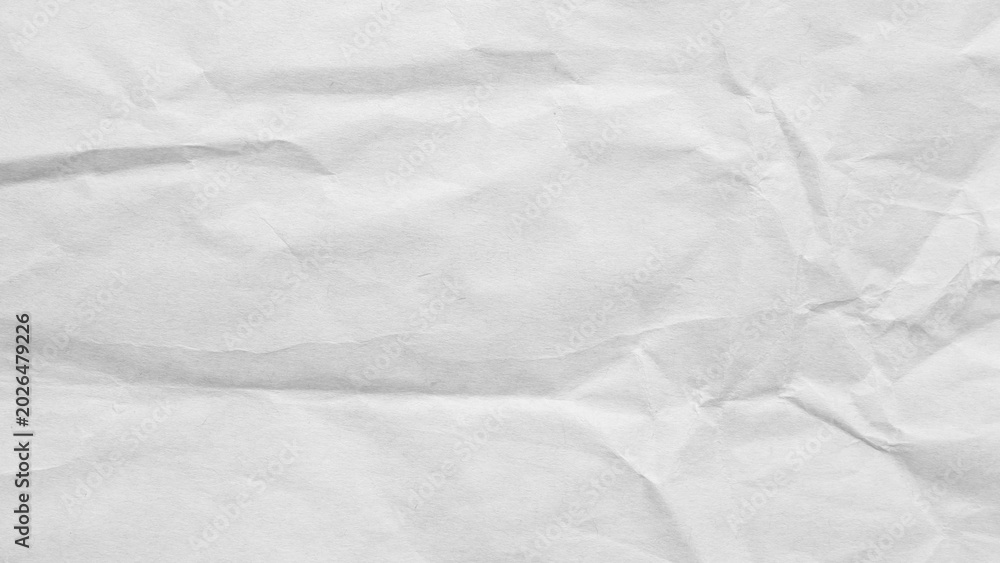 Fototapeta premium Abstract white crumpled and creased recycle paper texture background