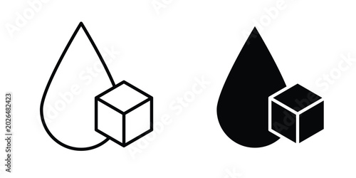 Foto Blood sugar icon line, outline and flat vector elements