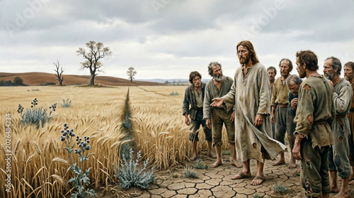 Jesus teaches the wheat and weeds parable, revealing God's harvest judgment to all.