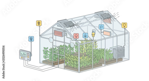 Smart Greenhouse Technology for Optimized Plant Growth.