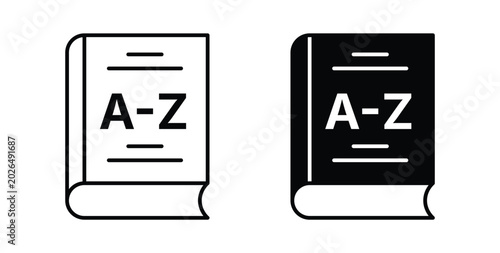 Quadro su tela Dictionaries icon