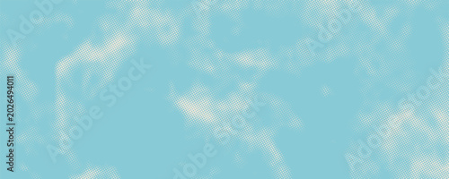 Retro sky pattern. Abstract halftone grunge texture background image. Line art vintage vector background. Blue sky in engraving style.
