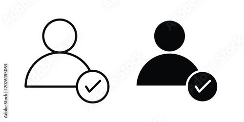 Fotografia Hired icon line, outline and flat vector elements