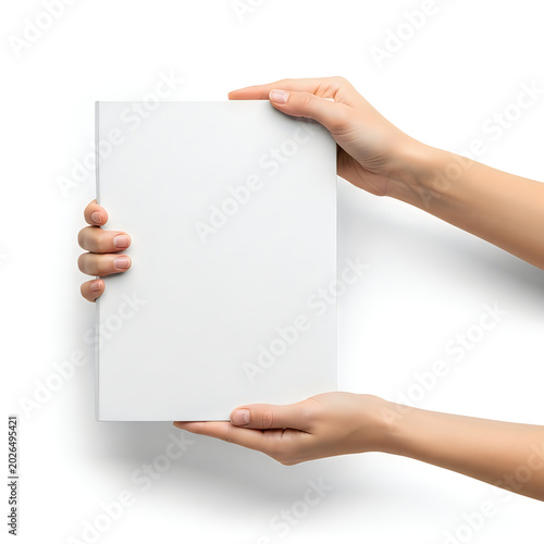 Hands holding and pointing to a transparent board