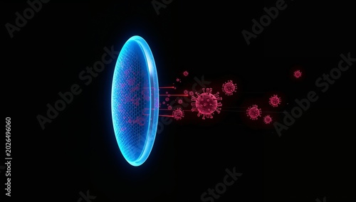 Computer Virus Attack Illustration Showing Digital Infection and Data Breach