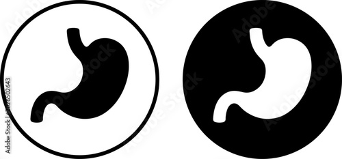Fotografía Stomach icon set, human organ symbol, vector illustration