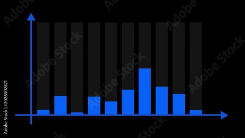 Creative financial success graph chart animation featuring upward sales growth, glowing profit trends, and modern business analytics on black background for expansion goals
