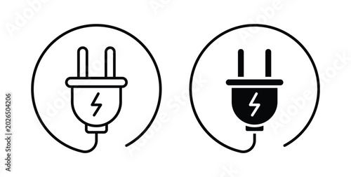 Obraz na plátně Electric plug icon