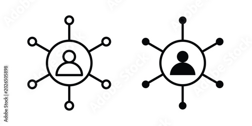 Fotografia Stakeholders icon line, outline and flat vector elements