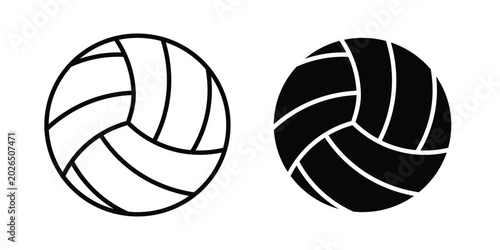 Bild auf Leinwand Volleyball icon line, outline and flat vector elements