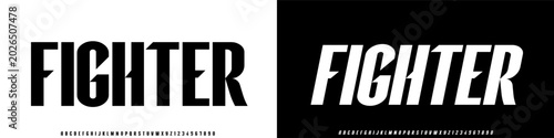 Fotografie Sport Modern Future Logo Alphabet Font and Number