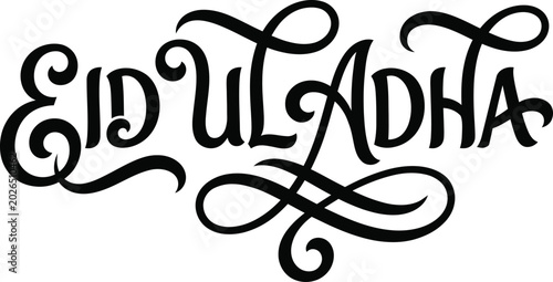 Quadro em tela Elegant Eid Ul Adha hand-drawn lettering a decorative script design perfect for