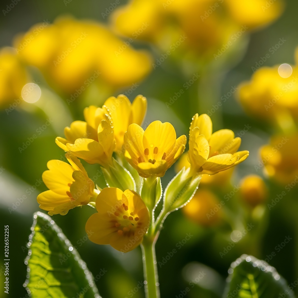 Obraz premium Bright yellow flowers in bloom