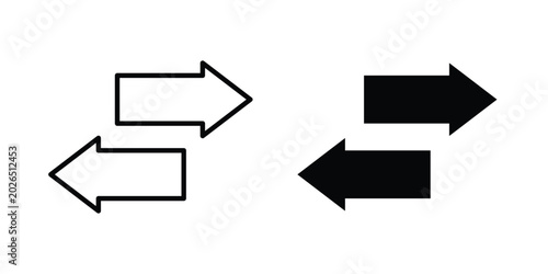 Canvastavla Compare icon liner logo vector