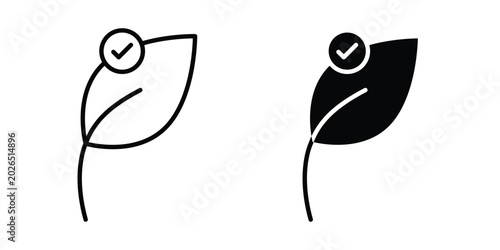 Schilderij op canvas Hypoallergenic tested icon liner logo vector