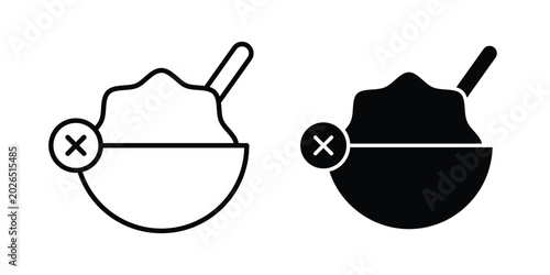 Картината върху платно Lack of appsetite icon liner logo vector