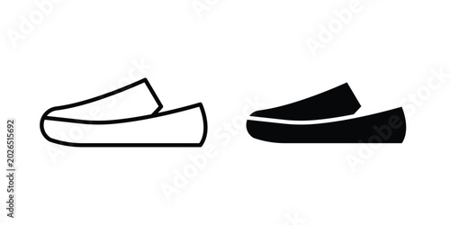 Slika na platnu Loafer icon liner logo vector