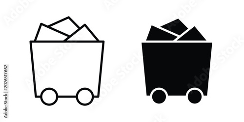 Raw material icon liner logo vector