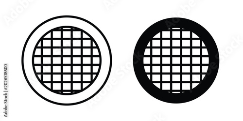 Tableau sur toile sieve icon liner logo vector