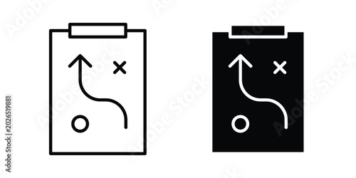 Tactics icon liner logo vector