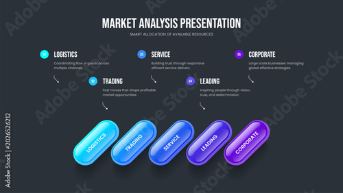 Fotografía Consulting Insight Slide Design Vector Illustration