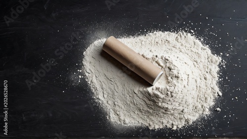 Gym Chalk Dust on Black Background