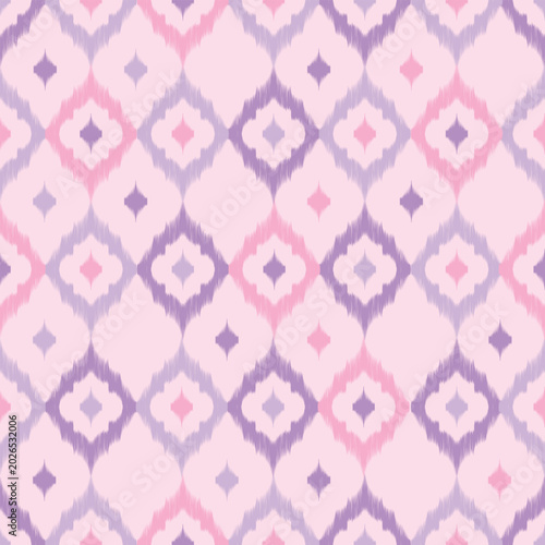 Soft Lavender and Pink Pastel Ikat Motif