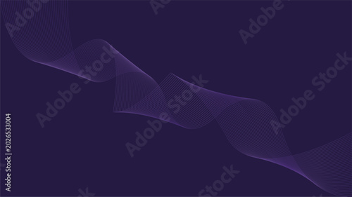 Fotografie Blue Fluid Line Elegance with Smooth Parallel Curves, Symmetrical Minimalist Abs