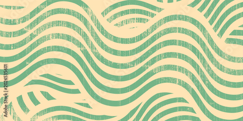 Groovy background. Starburst rays, colorful funky waves and vintage 60s hippie psychedelic wallpaper