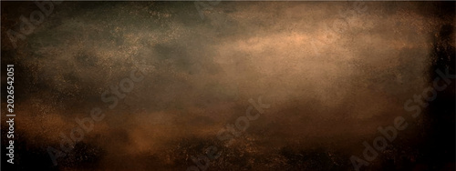 Schilderij op canvas Ethereal atmospheric mist blankets a moody, abstract landscape, evoking a sense of mystery and solitude